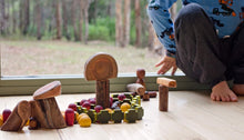 Load image into Gallery viewer, Little Whimsy Natural Tree Blocks