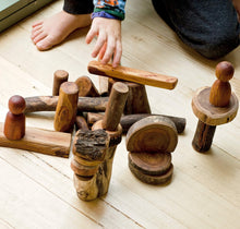Load image into Gallery viewer, Little Whimsy Natural Tree Blocks